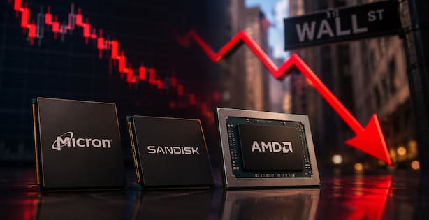 Intel, Nvidia, AMD, Micron, Sandisk Plunge Up to 11% On DeepSeek's In-House Chip Threat