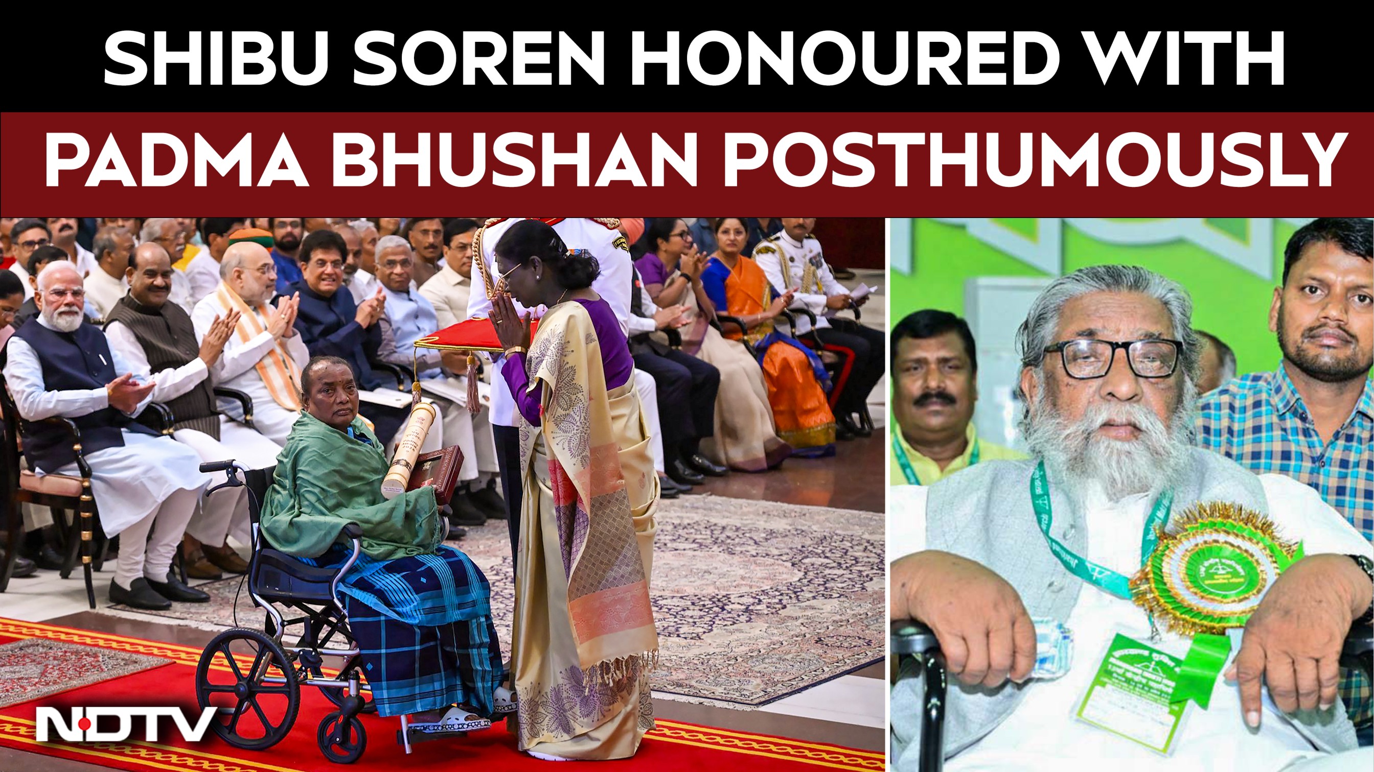 Shibu Soren Posthumously Awarded Padma Bhushan; Wife Rupi Soren Receives Honour