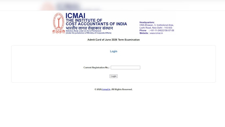 ICMAI CMA June 2026 Admit Card Released, Check Steps To Download