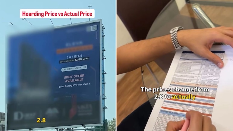 होर्डिंग पर लिखी थी अपार्टमेंट की 2.80 करोड़ कीमत, असली में निकली इतनी...वायरल वीडियो में शख्स ने बताई सच्चाई