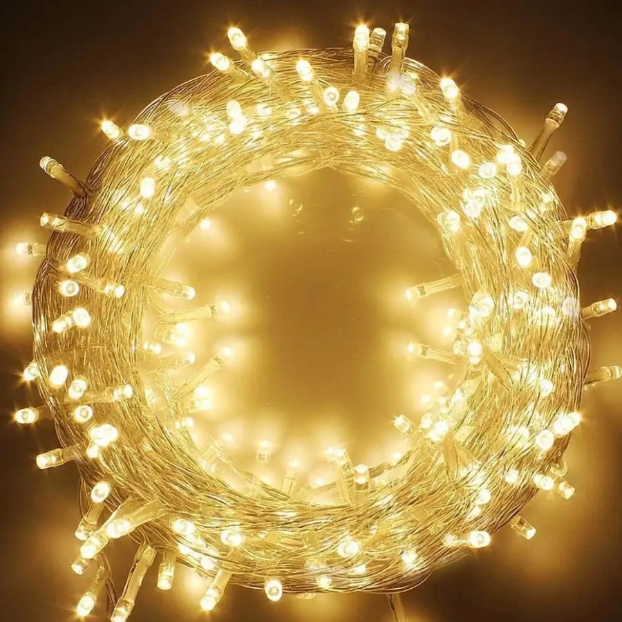 Click here to buy: MPROW 11 m Yellow Rice Lights (Pack of 1)