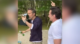 Ryan Reynolds, Hugh Jackman Take Part In Traditional Australian &ldquo;Shoey&rdquo; While Filming New Disney+ Series