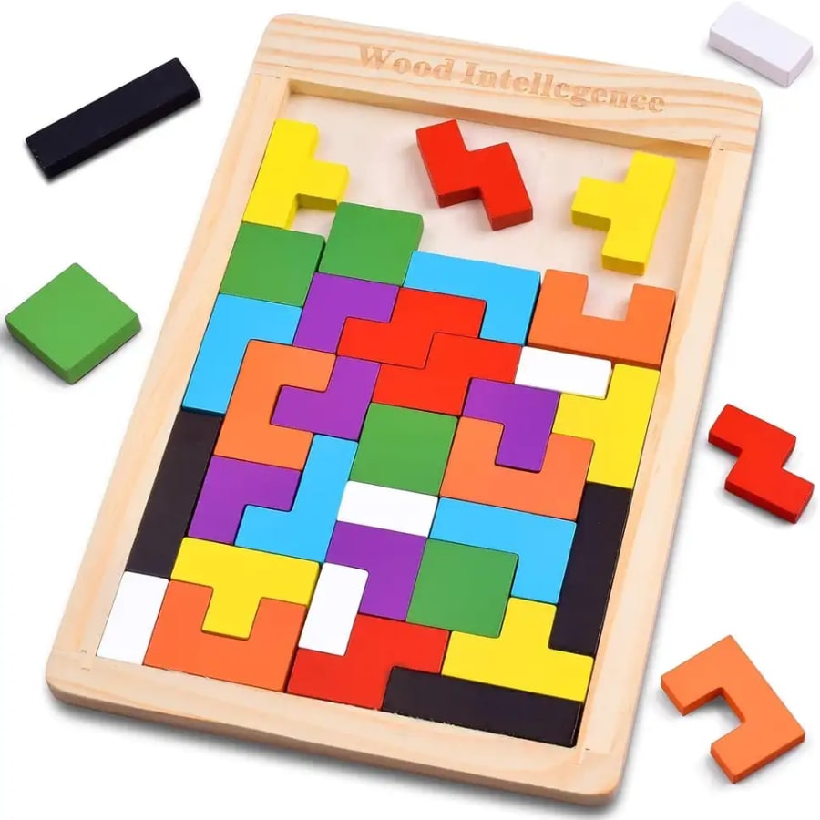 Click here to buy: ZARQITO Travel Edition Tetris Tangram Puzzles for Kids