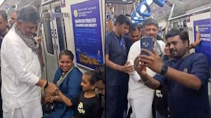 Karnataka Chief Minister DK Shivakumar Takes Metro, Interacts With Bengaluru Commuters