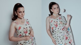 Kangana Ranaut Stuns In A Rs 15,500 Polka Saree, Necklace Worth Rs 13 Lakh At <i>Bharat Bhhagya Viddhaata</i> Event