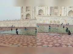 Viral Video: ताजमहल के फाउंटेन में बंदरों ने ली मौज, मस्ती में उछलते-कूदते आए नजर, वीडियो हो गया वायरल
