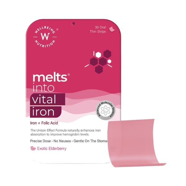 Click To Buy Wellbeing Nutrition Melts Vital Iron Plant Based Iron (ABFortis)