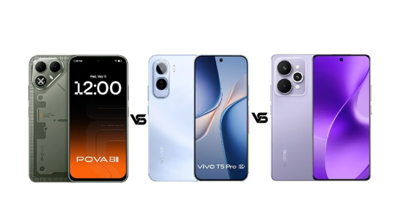 Mobile Comparison : టెక్నో పోవా 8 వర్సెస్ వీవో T5 ప్రో వర్సెస్ రియల్‌మి 15 ప్రో.. రూ.30 వేల బడ్జెట్‌లో ఏది బెస్ట్?