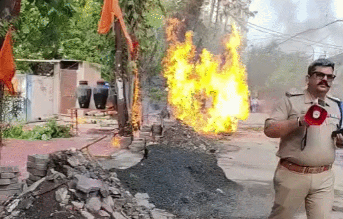 इंदौर: गैस पाइपलाइन में बड़ा ब्लास्ट, 4 लोग घायल; धमाके से इलाके में मची अफरा-तफरी