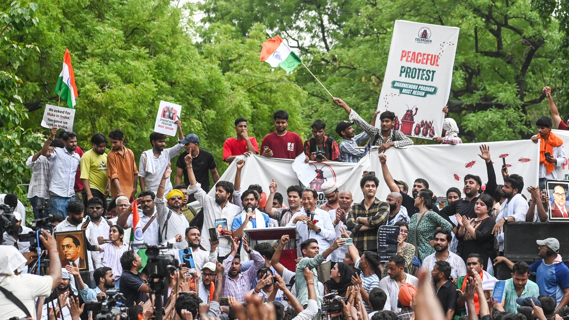 Video: 'Cockroach Janta Party' Holds Protest In Delhi, Sonam Wangchuk Joins