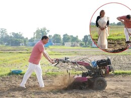 उत्तराखंड सीएम धामी ने खटीमा में मां के साथ खेत में किया काम, जुताई कर फेंकी खाद, Video&nbsp;