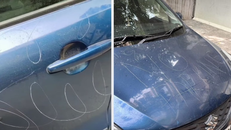 बेंगलुरु में रात में खड़ी की कार, सुबह बोनट पर नुकीली चीज से लिखा मिला No Parking, युवक ने सोशल मीडिया पर शेयर किया वीडियो