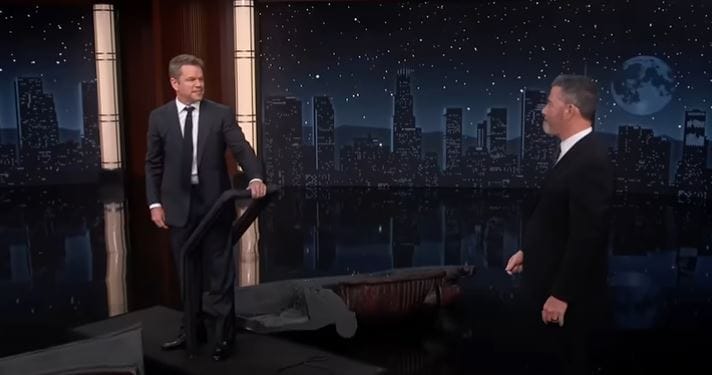 Matt Damon's Entry On Jimmy Kimmel's Show Involves A Trojan Horse