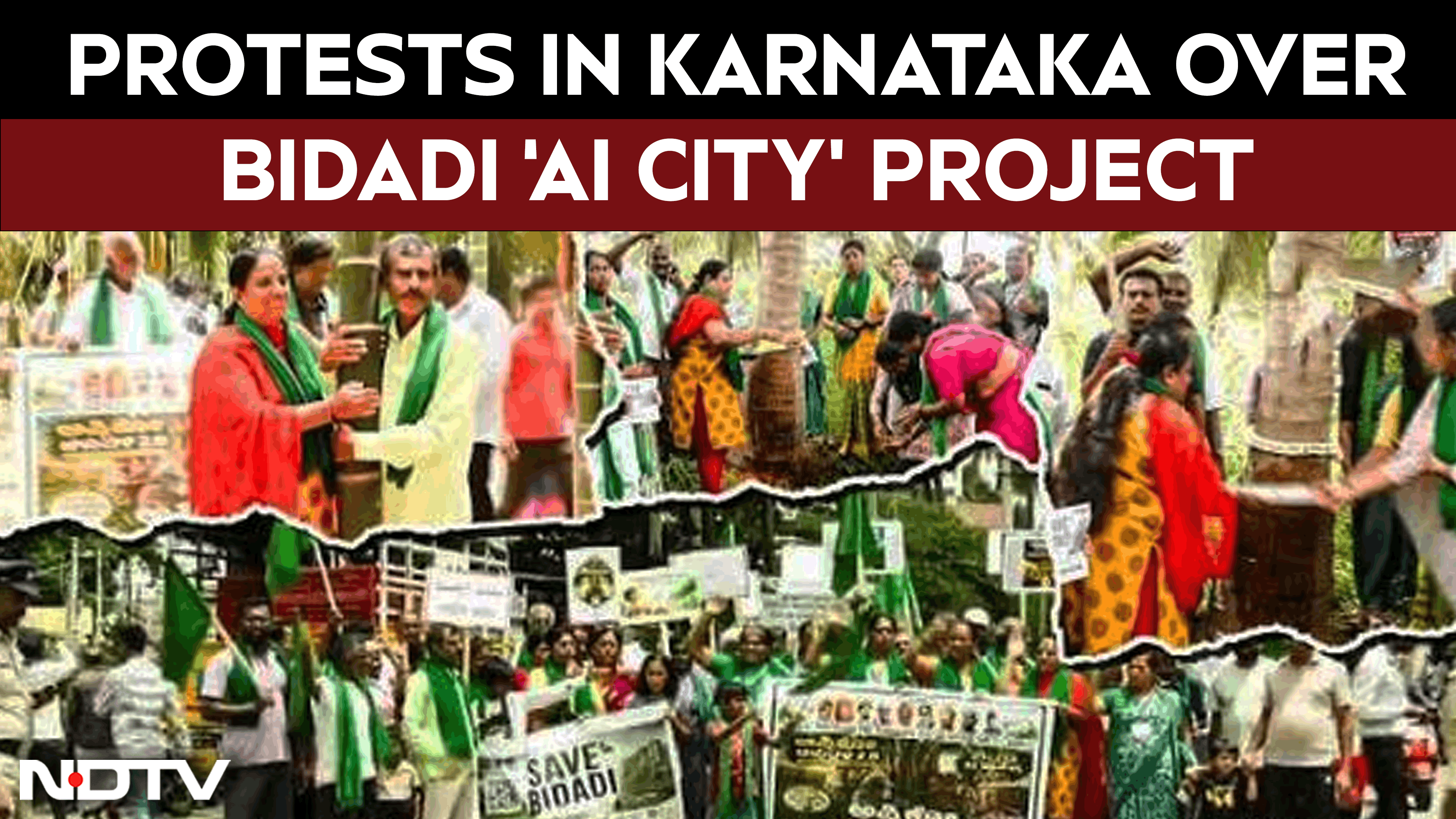 Protests In Karnataka's Bidadi After Government Proposes To Cut Trees For ‘AI City’ Project