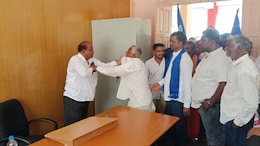 Karnataka Farmer Hits Official With Slipper Over Delayed Compensation