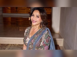 Viral Pics: <i>Maa Behen</i> Star Madhuri Dixit Rocks Denim Saree Look