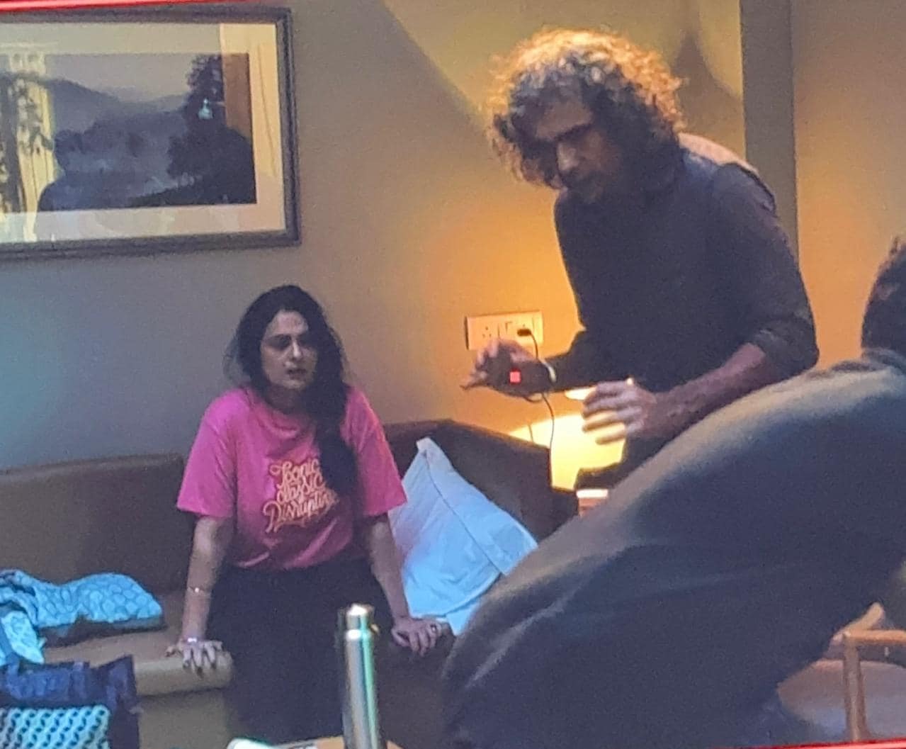 Anjana as Meher with director Imtiaz Ali. Anjana as Meher with director Imtiaz Ali.