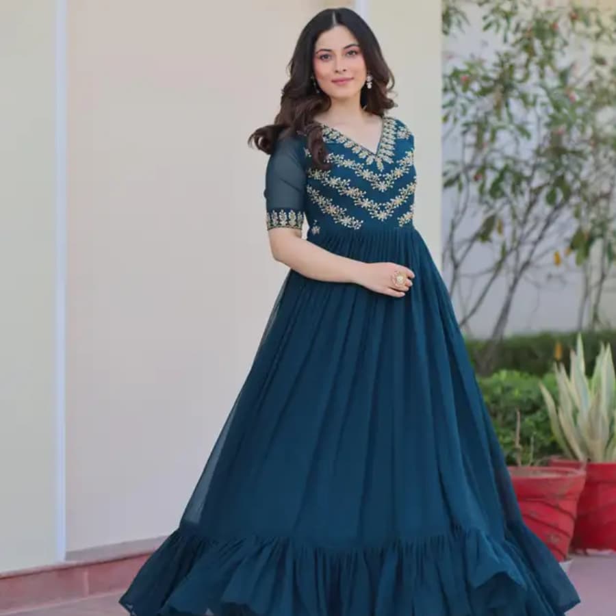 Click here to buy:  Tilton Anarkali Gown (Dark Green)