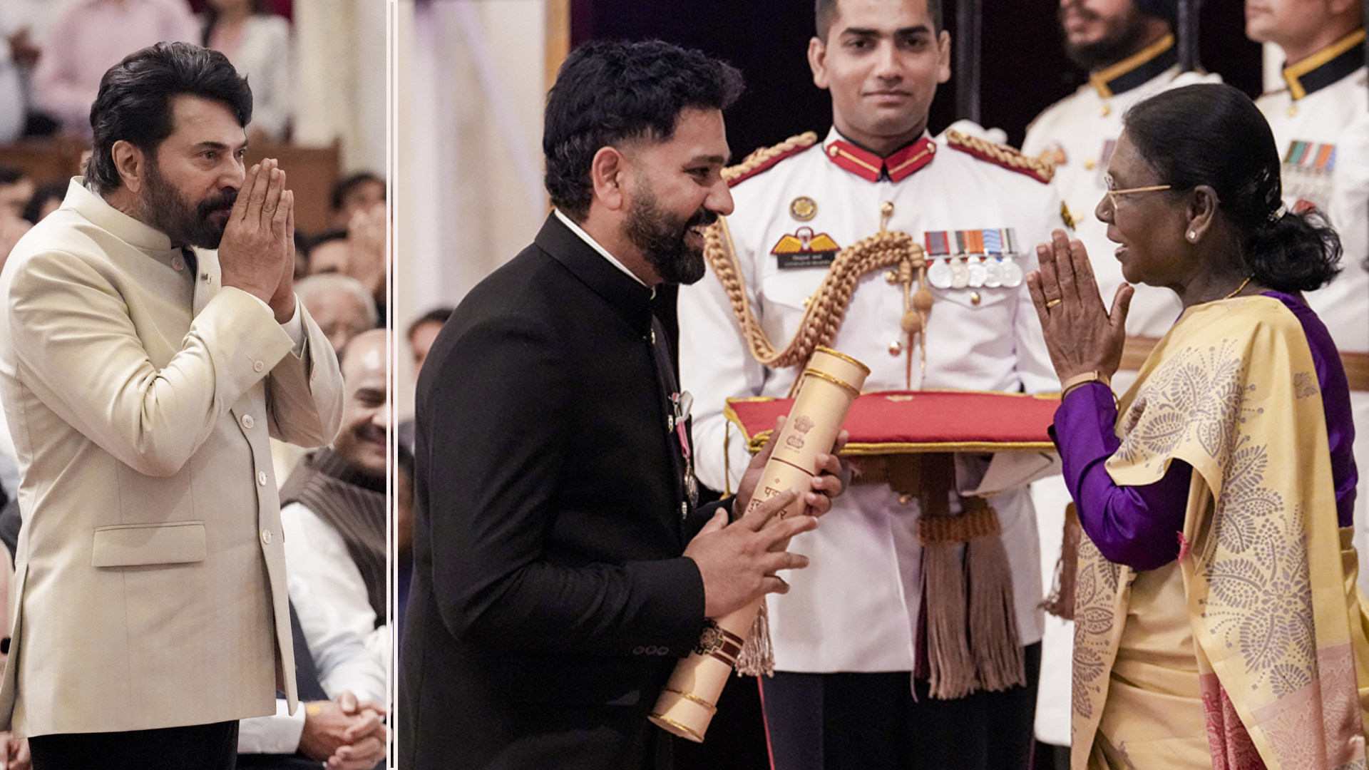 President Murmu Presents Padma Awards; Rohit Sharma, Mammootty, R Madhavan Honoured