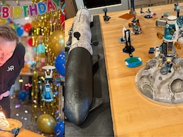 Elon Musk's Birthday Cake Looked Like A Rocket Ready For Launch. Bonus: Moon Base-Themed Cake