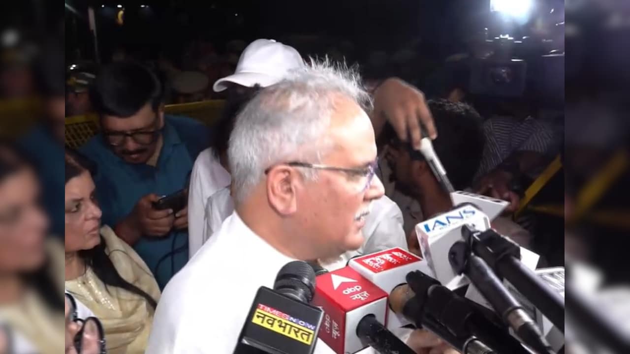 "We had to sit on dharna just to submit our memorandum to EC," Bhupesh Baghel said. "We had to sit on dharna just to submit our memorandum to EC," Bhupesh Baghel said.