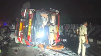 Telangana Accident: Private Bus Overturns On Railway Bridge In Khammam District, 22 Injured