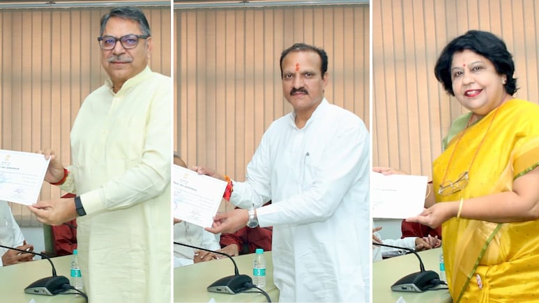 राजस्थान में पूनिया, अलका और नीरज निर्विरोध चुने गए राज्यसभा सदस्य, सौंपा गया प्रमाण पत्र