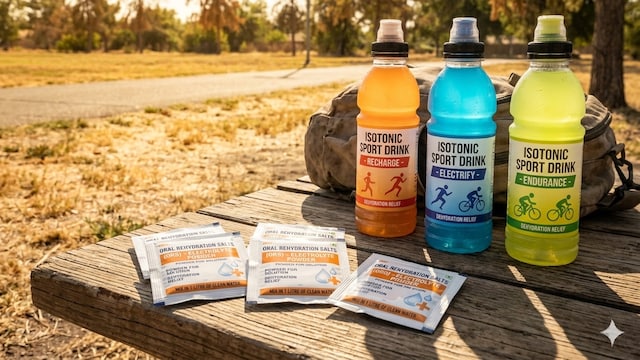 Oral rehydration solutions and sports drinks can be used to increase hydration during a heatwave