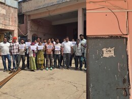 करौली फायर स्टेशन पर लटके ताले, 9 महीने से वेतन नहीं मिलने पर धरने पर बैठे निजी दमकलकर्मी