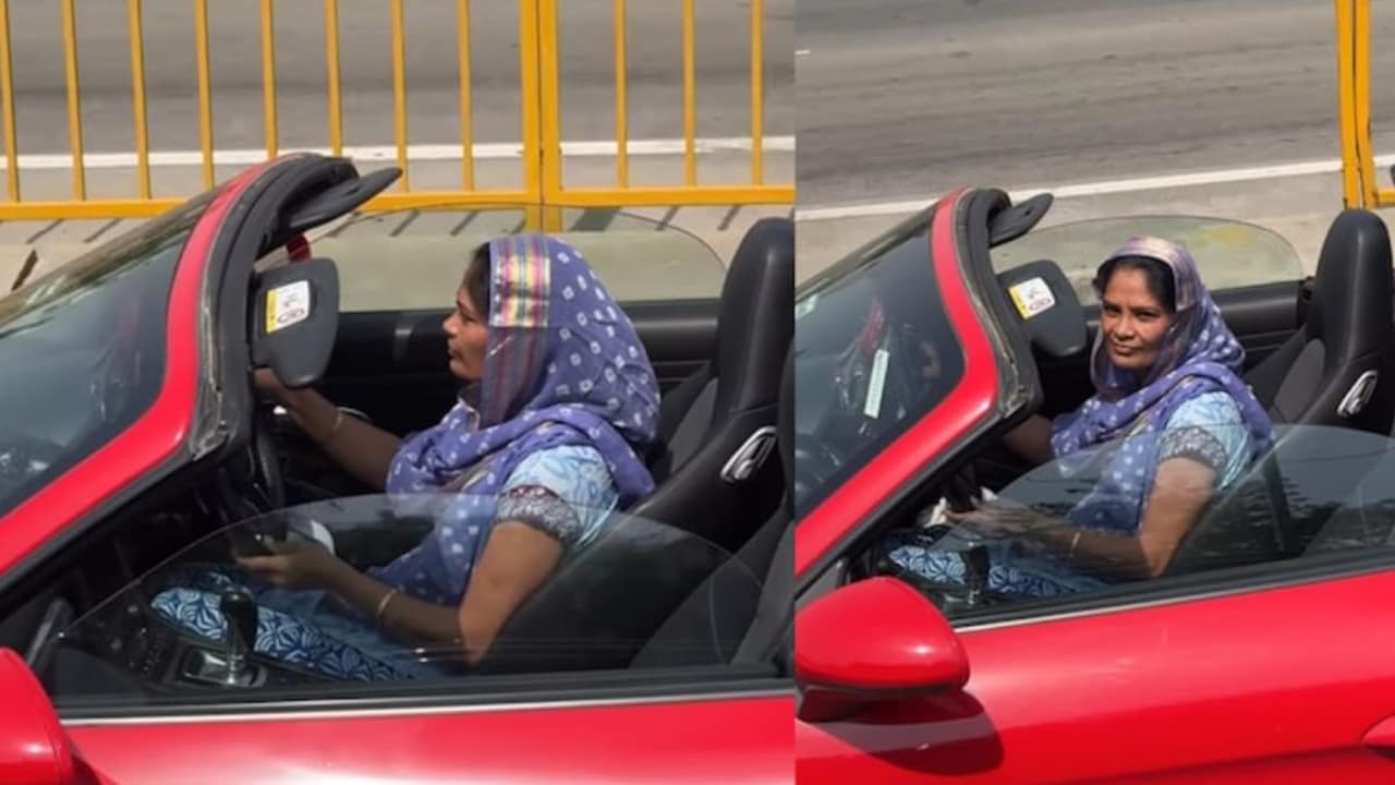 सूट-सलवार पहन महिला ने दौड़ाई करोड़ों की Porsche, सोशल मीडिया पर मिला 'Desi Baddie' का टैग