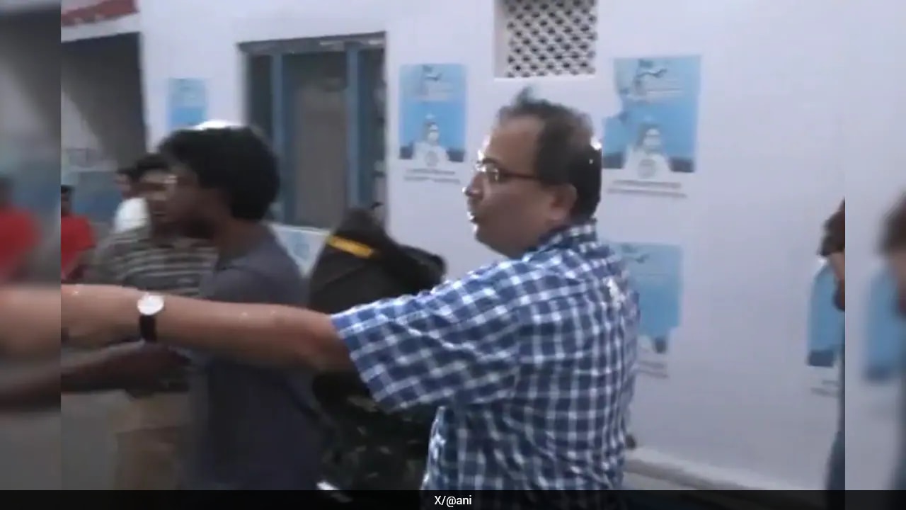 On Camera, Egg Thrown At Kunal Ghosh Outside Mamata Banerjee Home