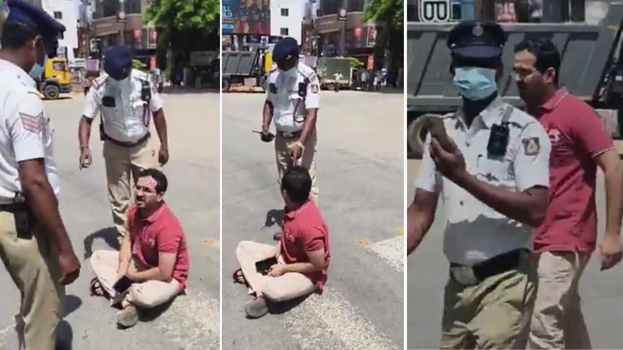 राज्यपाल के काफिले के कारण रुका रास्ता, कार में तड़प रही थी प्रेग्नेंट पत्नी, बीच सड़क धरने पर बैठा पति, VIDEO