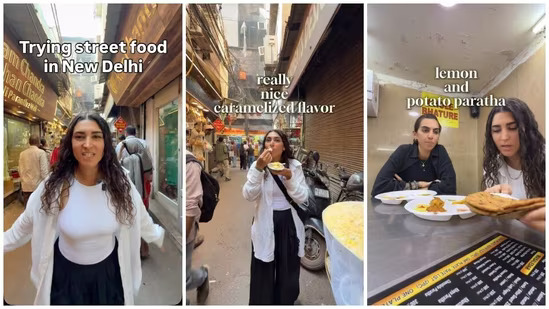 Video: American Woman Tries Chaat And Parathas In Chandni Chowk