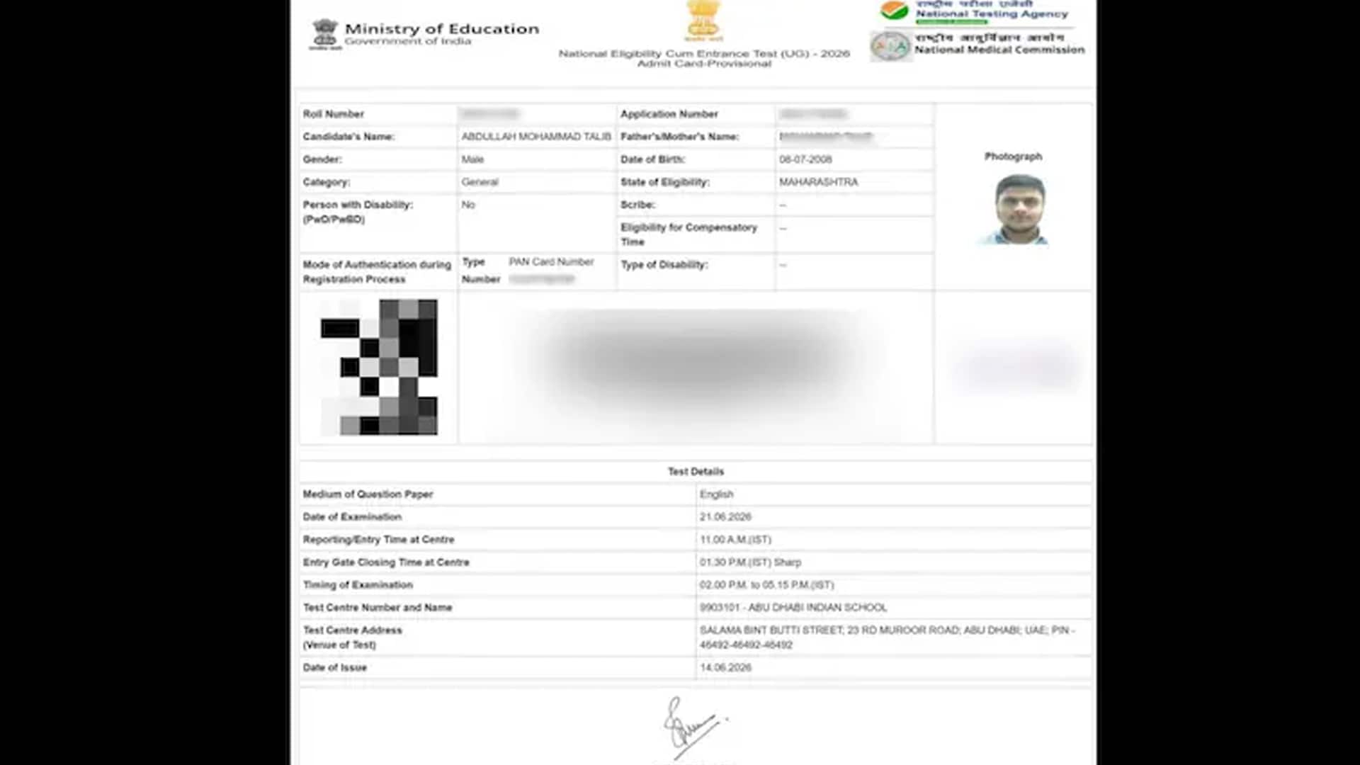 NEET Re-Test 2026: NTA Says Nagpur Candidate's Abu Dhabi Centre Was Chosen Through Own Login