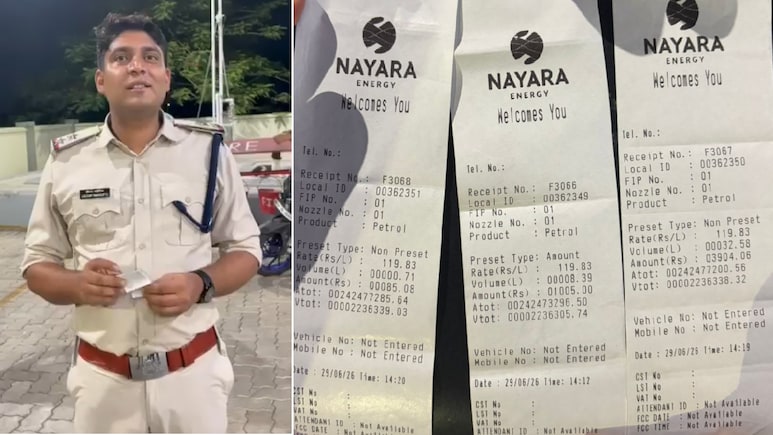 37 लीटर टैंक में 41 लीटर पेट्रोल; भोपाल के नायरा पेट्रोल पंप पर पुलिस से चोरी, SI ने नापतौल विभाग से की शिकायत