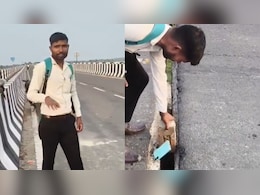 "ये पुल देखिए, 4 इंच खिसक गया है...", वीडियो बना रहे शख्स का मोबाइल ही दरार में गिर गया