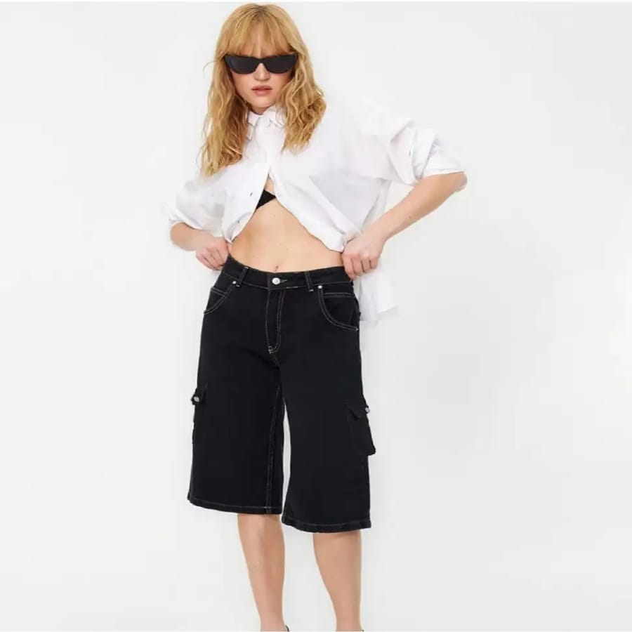 Click here to buy: High Waist Women Denim Capri Click here to buy: High Waist Women Denim Capri