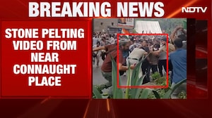 Fresh Video Shows Stone Pelting Near Connaught Place Amid Protest Tensions