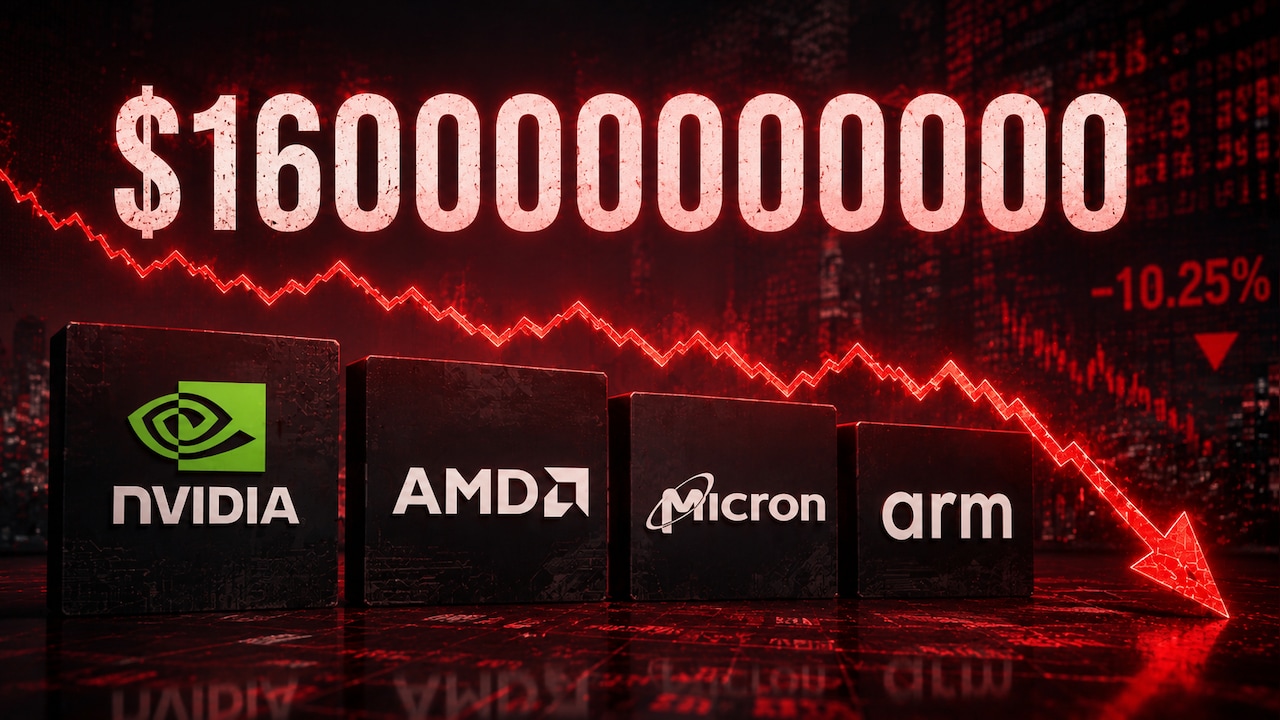 $1,600,000,000,000 Wiped Out As Nvidia, AMD, Micron, Arm Drag US Tech Stocks Into Correction Territory