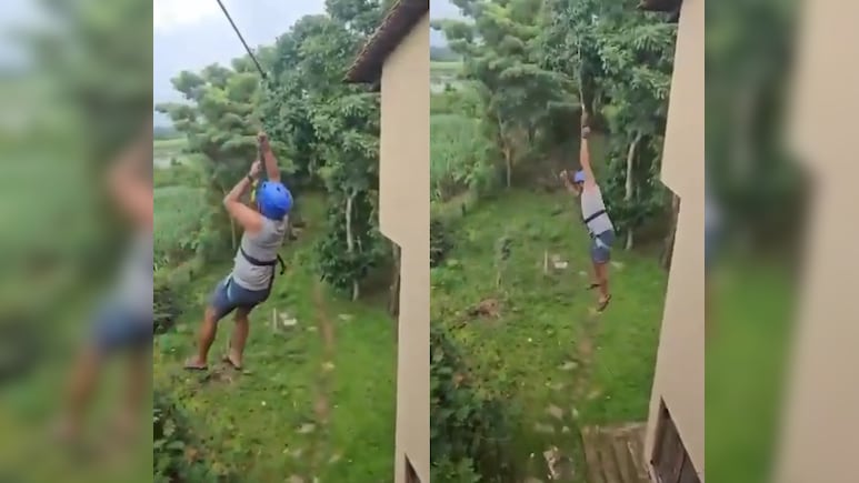 Tourist Falls 40 Feet After Zipline Safety Lock Allegedly Fails At Karnataka Resort