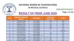 Foreign Medical Graduate Exam June 2026 Results Out, Here's Direct Link To Download