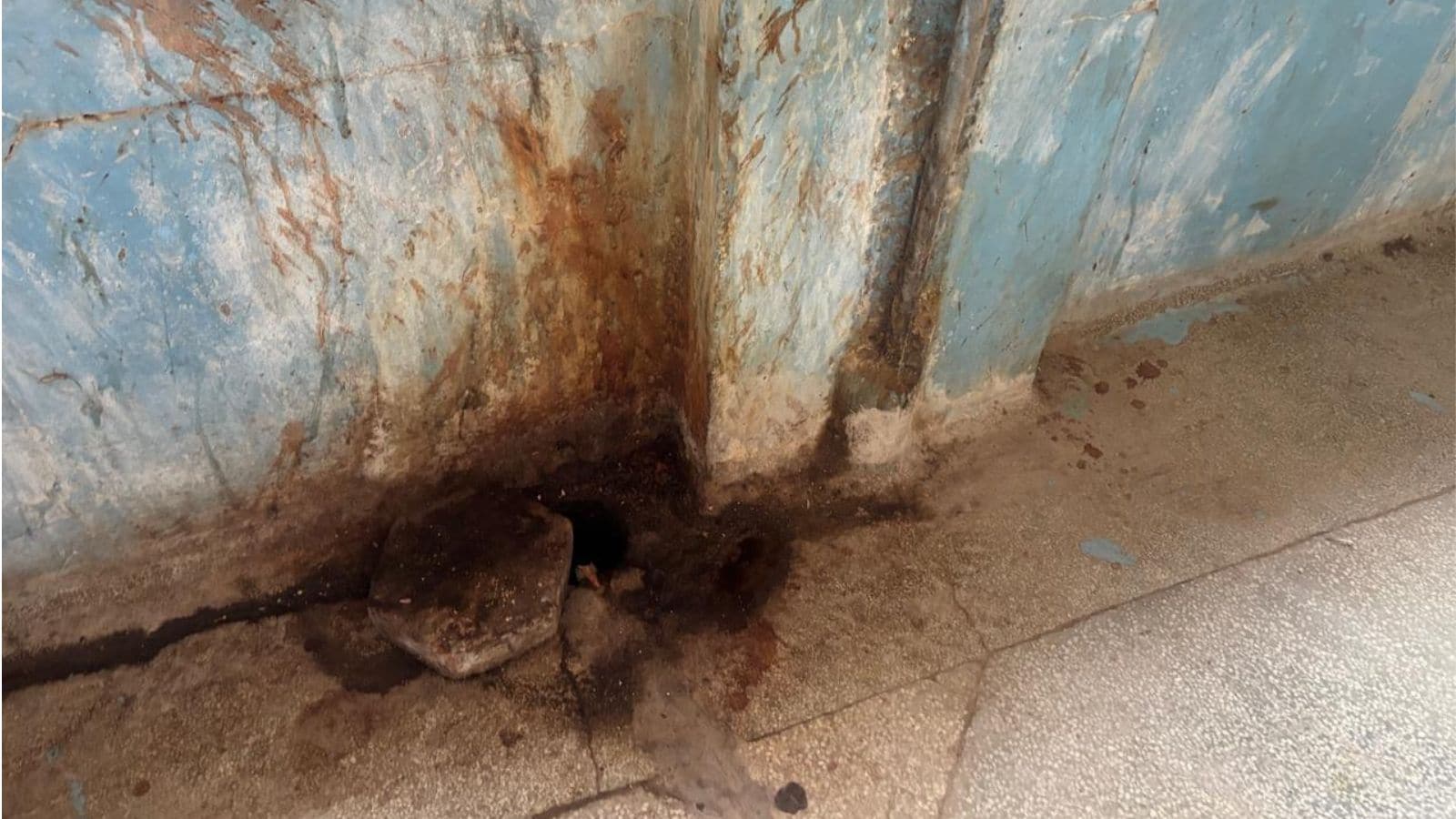 Paan stains can be seen in some of the corridors at PBM Hospital, Bikaner Paan stains can be seen in some of the corridors at PBM Hospital, Bikaner