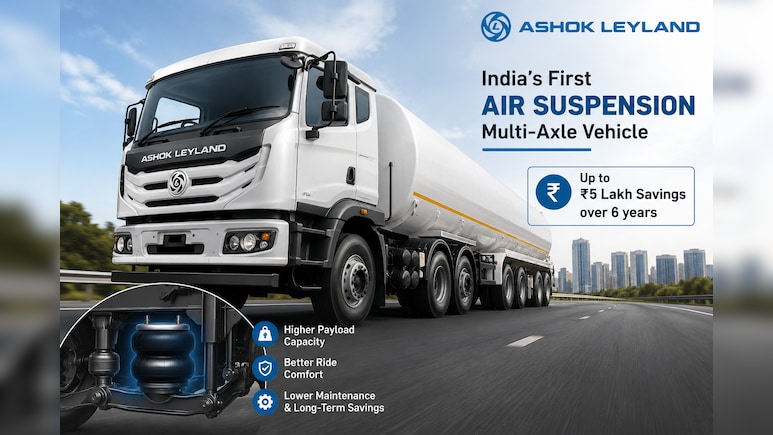 Ashok Leyland Launches India's First Air Suspension Multi-Axle Truck, Offers 4-Tonne Extra Payload