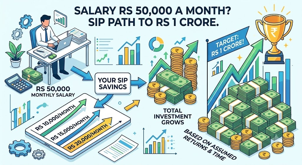 Salary Of Rs 50,000 A Month? Here's How Much You Can Put Into SIP To Target Rs 1 Crore