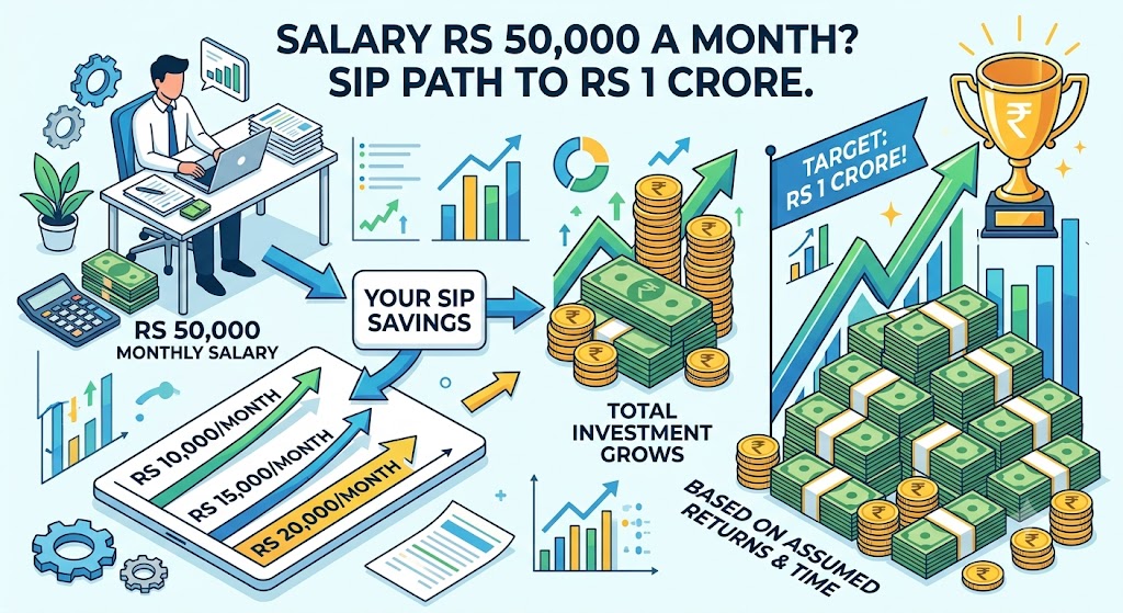 Salary Of Rs 50,000 A Month? Here's How Much You Can Put Into SIP To Target Rs 1 Crore