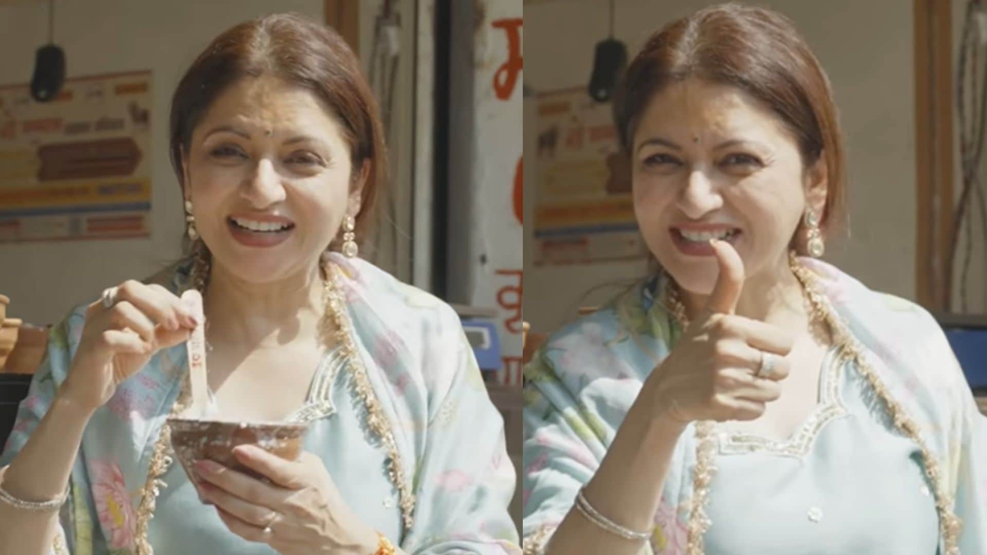 Bhagyashree responds to trolls claiming she didn’t drink “Kashi lassi” in promo video