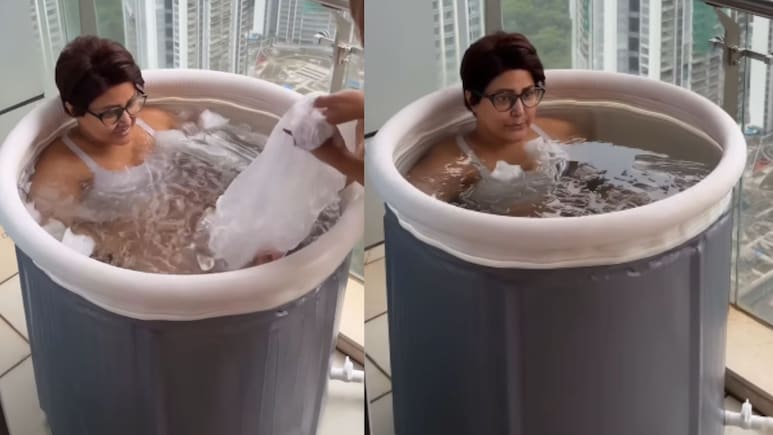 Hina Khan Undergoes Ice Therapy, Urges Fans Not To Try It Without Expert Guidance
