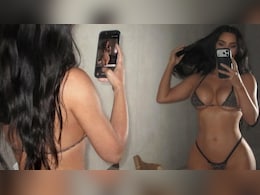 Kim Kardashian Stuns As She Models For SKIMS&rsquo; New Micro Swimwear Collection