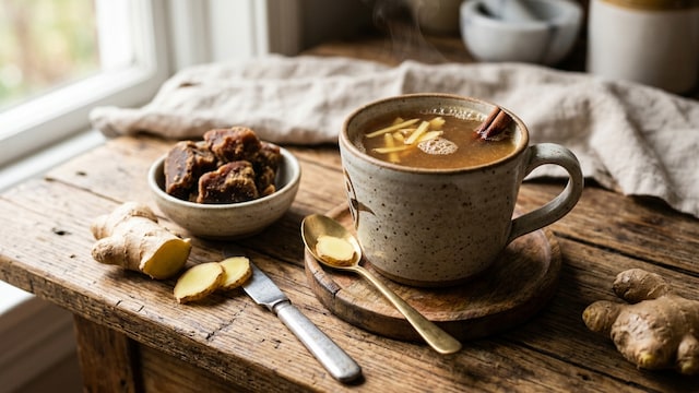 A raw ginger and jaggery drink could help reduce risk of throat infections