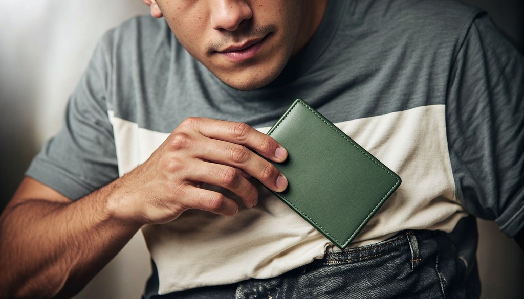 Bulky wallets ruin your outfits fit, but slim designs carry essentials without unnecessary pocket bulk. Bulky wallets ruin your outfits fit, but slim designs carry essentials without unnecessary pocket bulk.